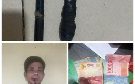 Usai Congkel Jendela Rumah Warga Seorang Buruh Harian Lepas di Tangkap Polsek Katibung