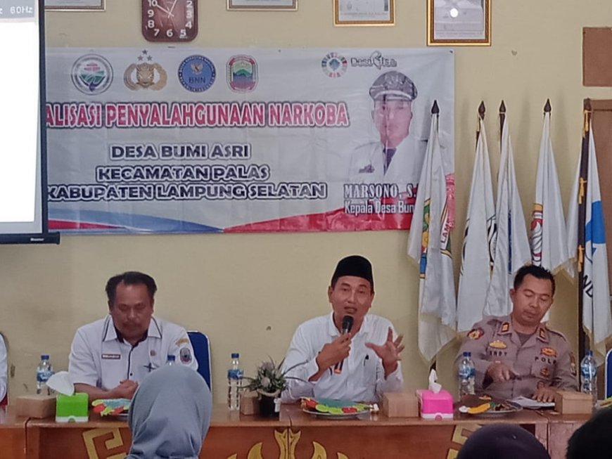 Desa Bumi Asri Adakan Sosialisasi Penyalah gunaan Narkoba