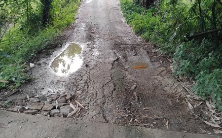 Diduga Pembangunan Asal Jadi, Anak Kandung Kades Kelawi Jadi Ketua Tim TPK Dan Perencanaan