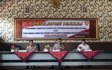 Sosialisasi Hukum di Polres Lampung Selatan: Pengenalan Kode Etik Profesi dan Penyelesaian Pelanggaran Disiplin