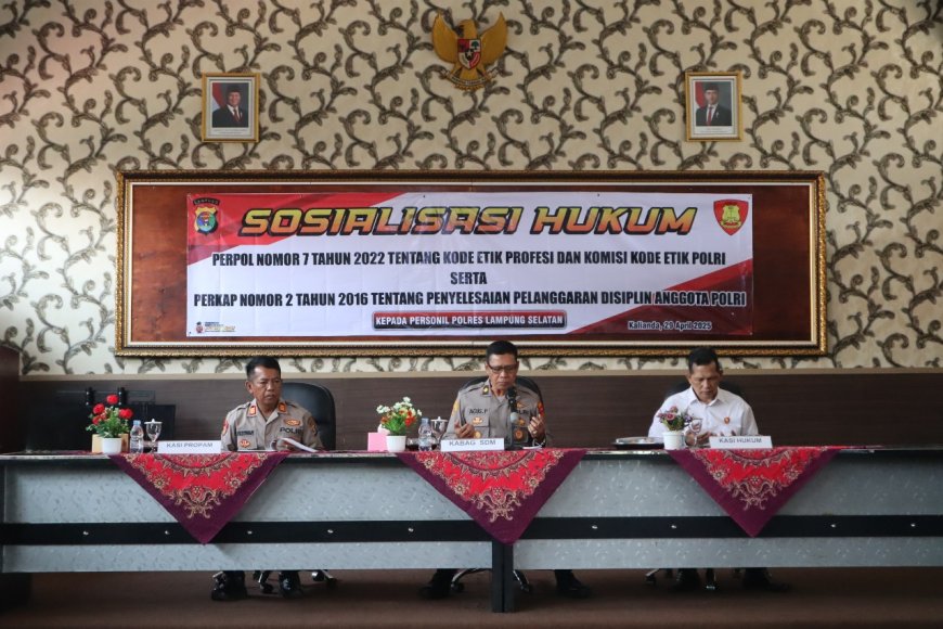 Sosialisasi Hukum di Polres Lampung Selatan: Pengenalan Kode Etik Profesi dan Penyelesaian Pelanggaran Disiplin