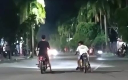 Lapor Pak Egi...Diduga Aksi Balap Liar di Komplek Perkantoran Pemda Malam Hari