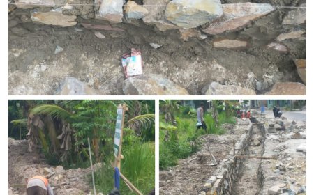 ‎Diduga Pengerjaan Proyek Talut di Desa Taman Agung Amburadul