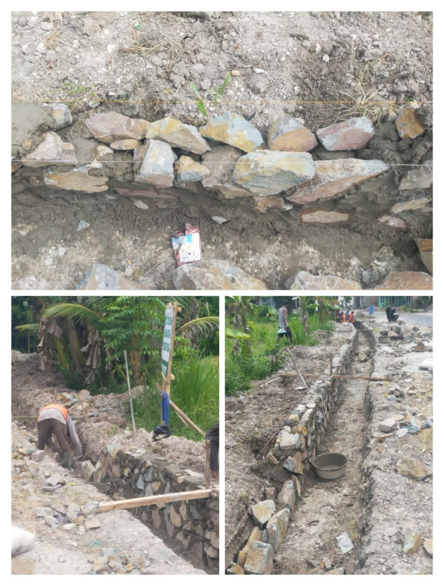 ‎Diduga Pengerjaan Proyek Talut di Desa Taman Agung Amburadul