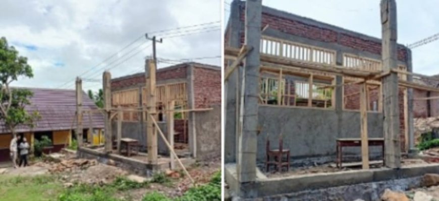 ‎Pengawas, Konsultan Diduga Tutup Mata, Pembangunan Ruang UKS SDN 2 Bandar Dalam Tabrak Aturan K3