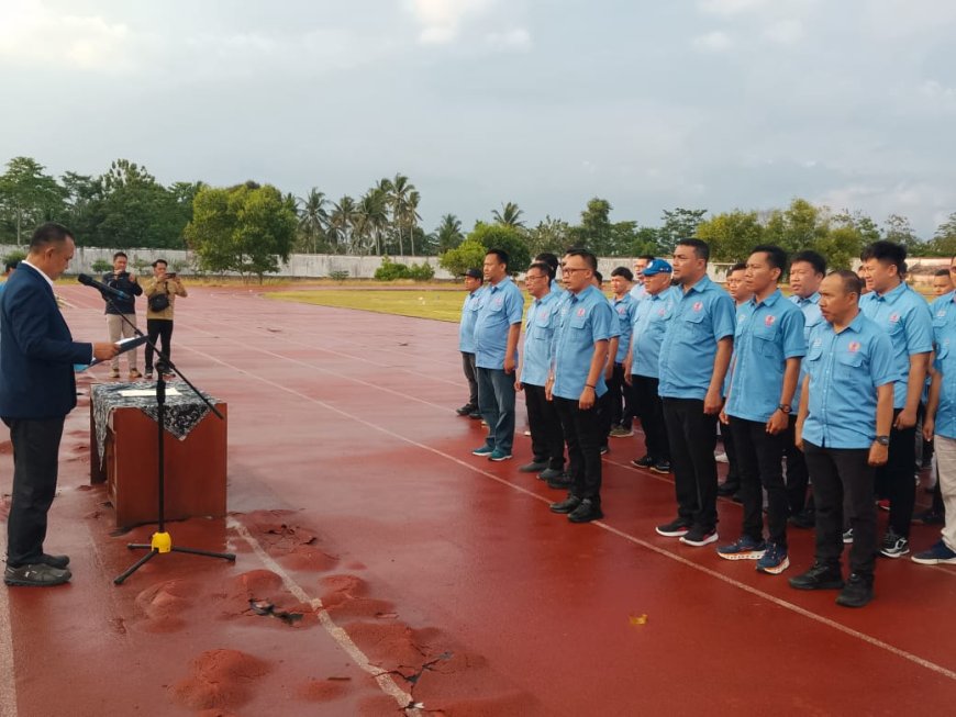 Egi Hadir Dalam Pengukuhan Pengurus KONI Lamsel di Stadion Jati Kalianda